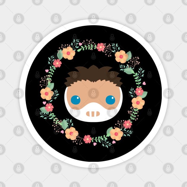 Cute Chibi Will Graham with Flower Crown Magnet by OrionLodubyal